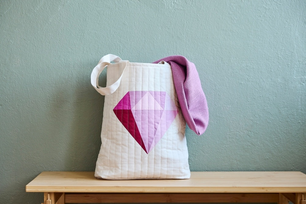 Diamentowa torba na ramię z papieru do zamrażania