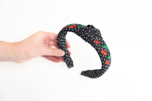 Embroidered Top Knot Headband Cover