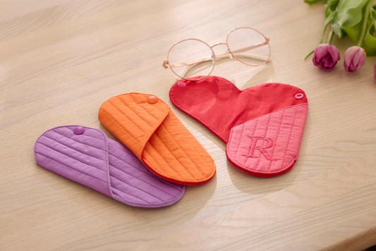 Eyeglass case in the hoop