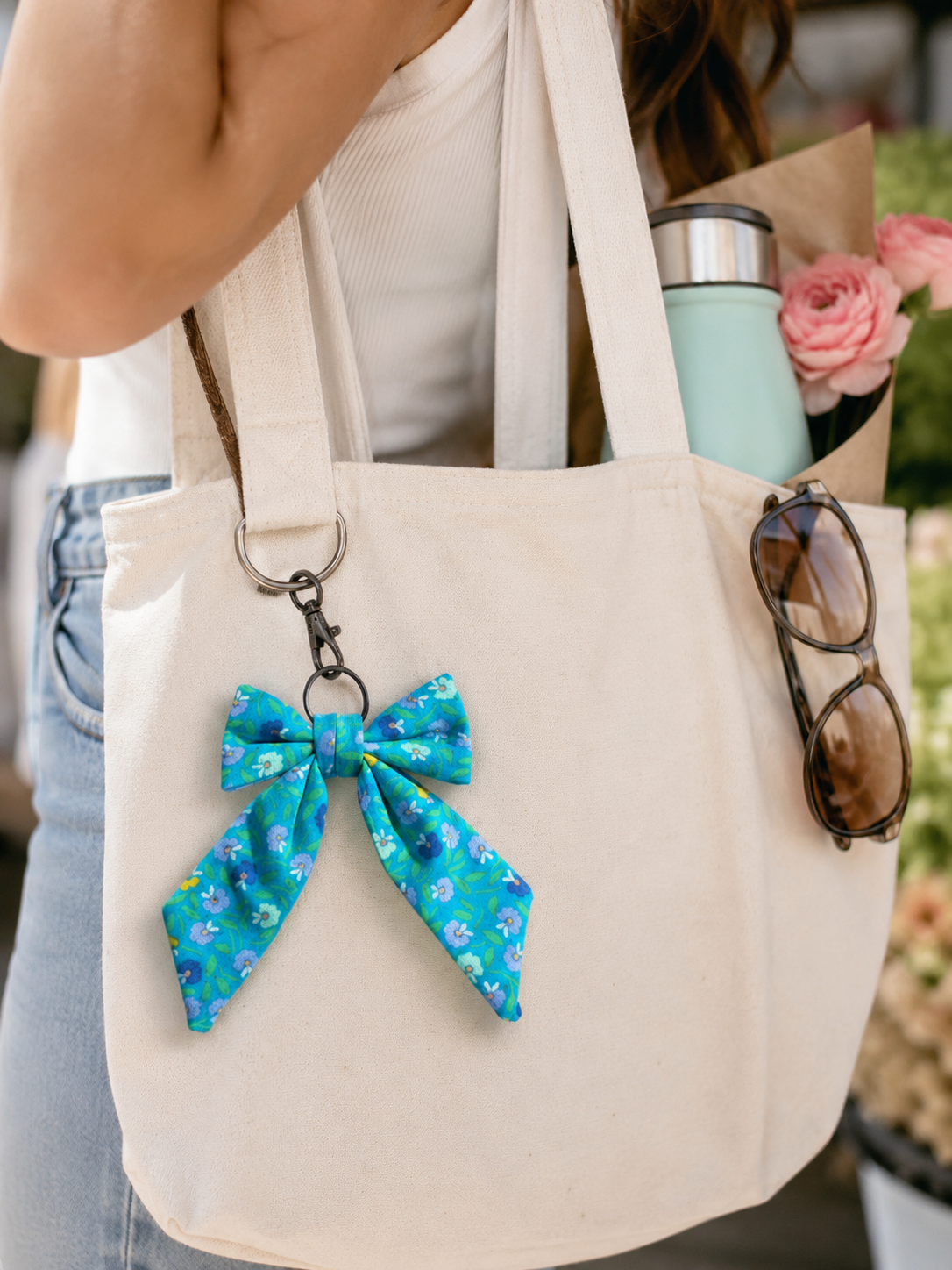 Sew a Bow Keychain / Purse Charm