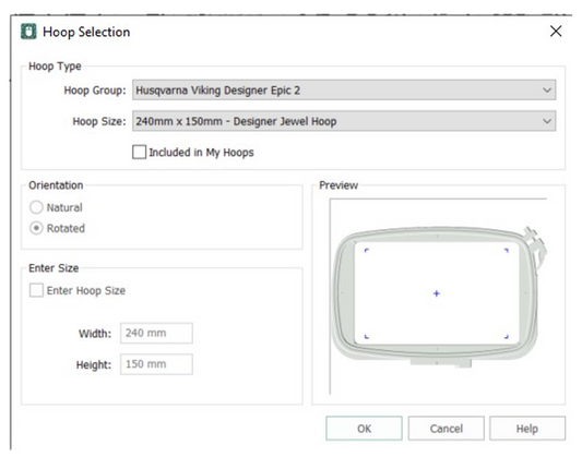 Selecting and Adjusting Hoops