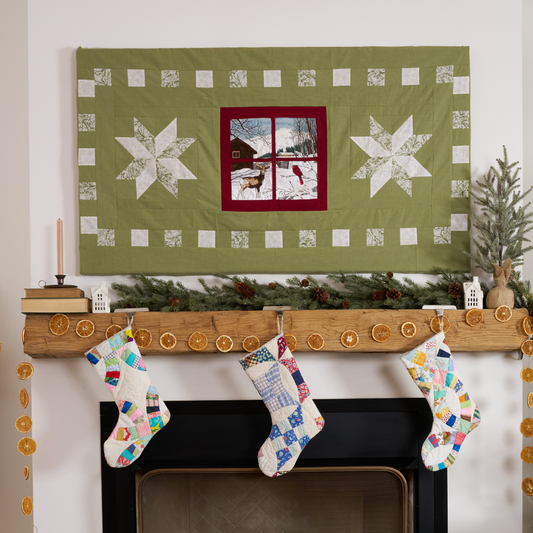 Vintervindue broderet Quilt Center