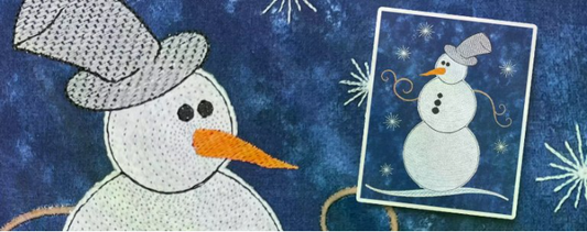 How To Make Spiral Snowman Embroidery