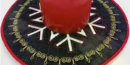 Holiday Candle Mat In-The-Hoop Embroidery design