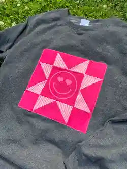 How to Add a Quilt Block and Embroidery to a T-Shirt