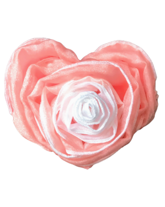 Valentine Day Serger Rose Heart Card