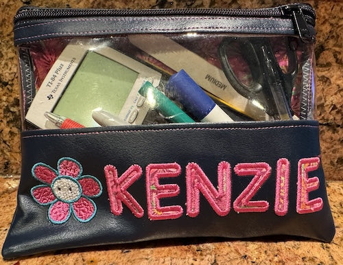 Applique Pencil and Accessory Pouch