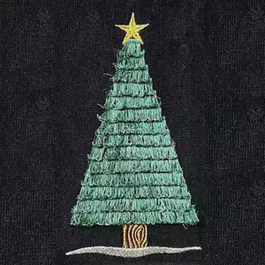 Digitize a Fringe Christmas Tree Embroidery Design