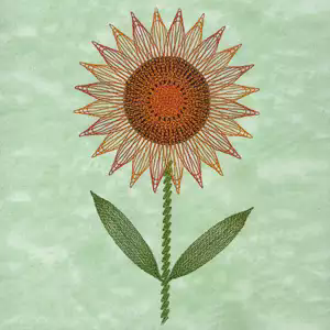 Create a Spiro Sunflower Embroidery Design