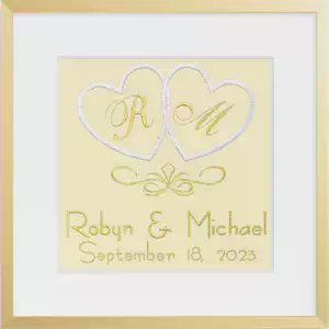 Design a Wedding Hearts Embroidery Announcement