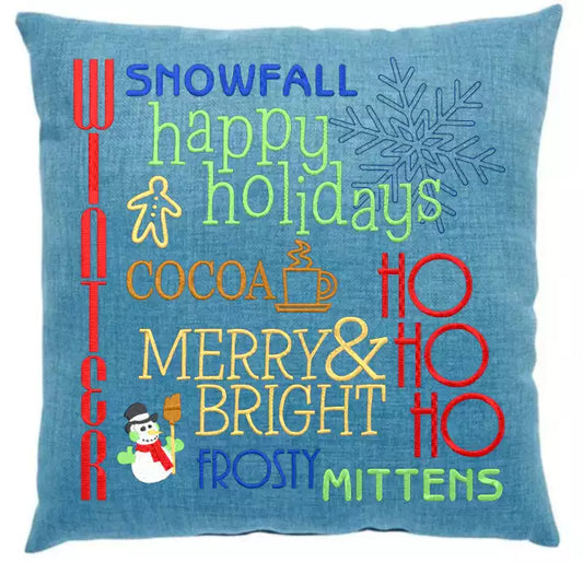 Digitize a Winter Words Embroidery Design
