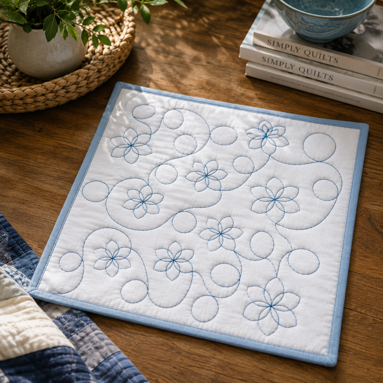 Blandet sortiment af »Continuous Line«- Embroidery -kollektionen
