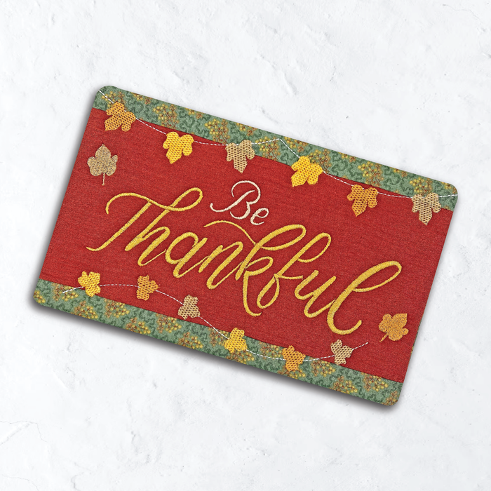 Thanksgiving-flag og »Be Thankful«-krusunderlagssæt