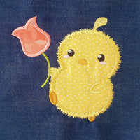 Chicks and Spring Flowers Applique