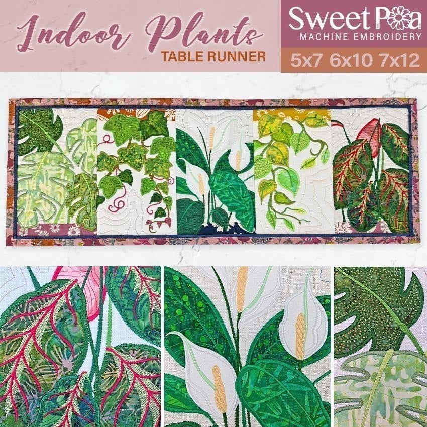 Indoor Plants Table Runner