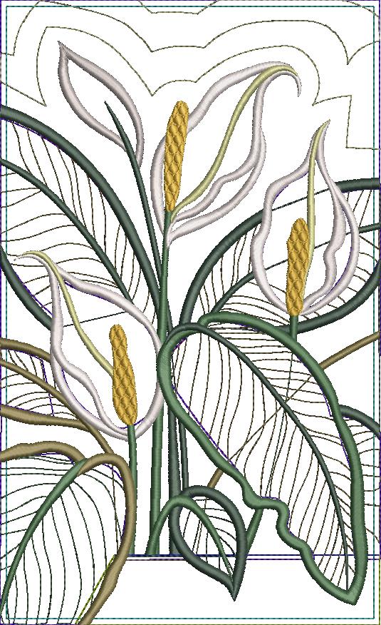 Indoor Plants Table Runner