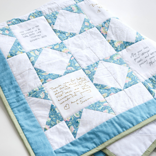 Quilt con blocchi di stelle dell'Ohio: Un ricordo del matrimonio